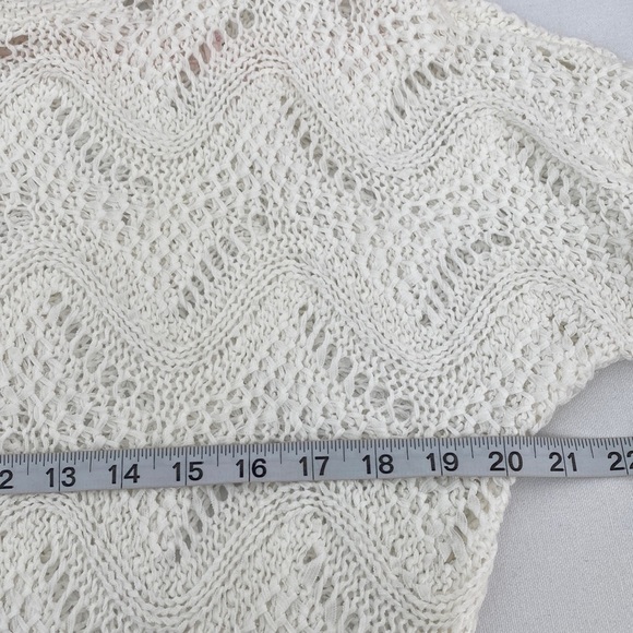 Lilly Pulitzer Open Knit Top Dolman Sleeve Women's XS/S White - Picture 6 of 10